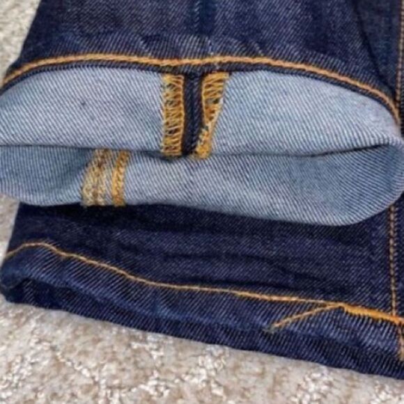 Nudie Jeans Co Men’s Size 30x34 Thin Finn Jeans Dark Wash Indigo Slim Fit Denim - Picture 6 of 12